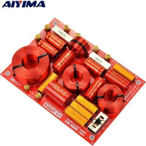AIYIMA 1Pcs US-385C 3 Way HiFi Speaker Frequency Divider Crossover Filters For KASUN