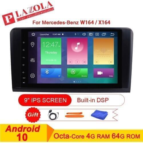 Android 10 Car Stereo DVD Radio Player Navigation GPS For Mercedes-Benz ML W164 ML300 ML350 ML450 ML500 GL X164 CarPlay DSP WIFI