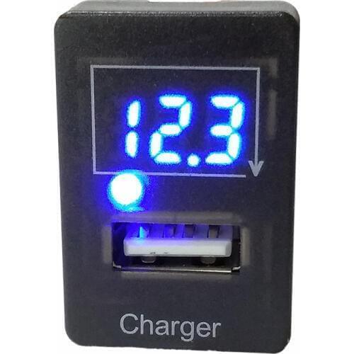 Car USB Charger 12v With VoltMeter Suitable For Mazda 2.1 A output adapter
