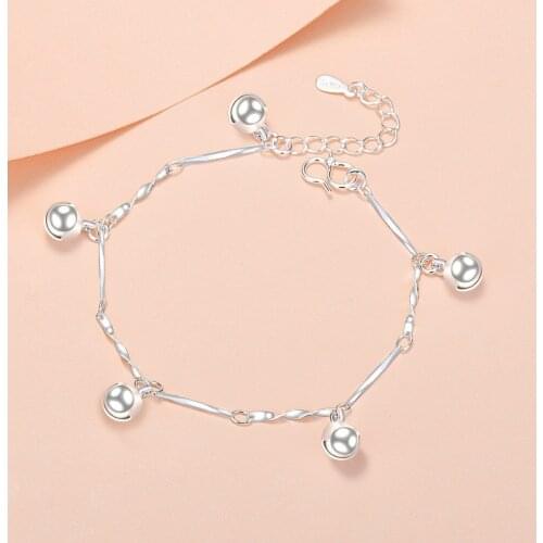 925 Sterling Silver Friendship Bracelets On Hand Retro Charm Bracelet For Women Fashion Jewelry Accessories