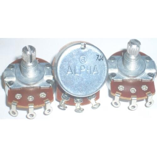 Fast Free Ship 5PCS For ALPHA 24 Type B25K B250K A500K B1M A1M Guitar Potentiometer