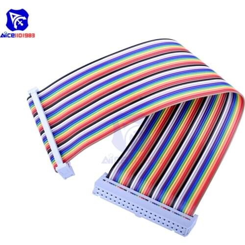 Newest 20cm 40 Pins 40Pin Way GPIO Rainbow Ribbon Cable For Raspberry Pi Model B / Model B