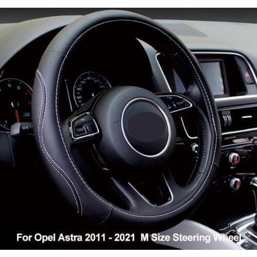 Car Steering Wheel Cover Wrap For Opel Astra 2011 2012 2013 2014 2015 2016 2017 2018 2019 2020 2021 M Size Steering Wheel Volant