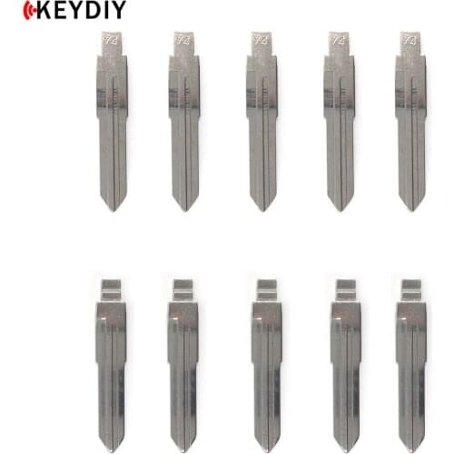 KEYDIY 10 pcs/lot Metal Blank Uncut Flip JMD/VVDI/KD Remote Key Blade Type #74 for Pentium B50 Original NO. 74 Blade