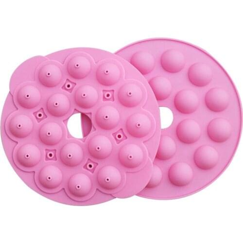 Justdolife Round Silicone Lollipop Molds Jelly and Candy Molds Cake Mold Variety Shapes Cake Decorating Form Silicone Bakeware