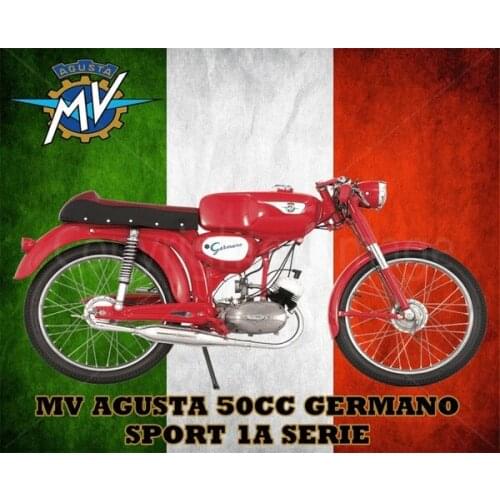 Mv Agusta 50cc Germano Sport Advertising Metal Tin Sign Poster Plaque