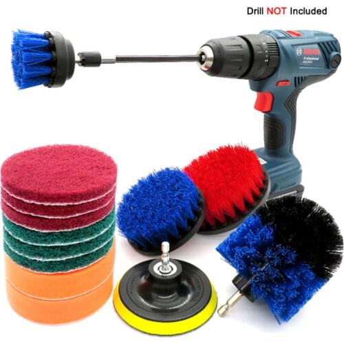 Power Brush Head Kit for Kitchen Bathroom Drill Scrubber Cleaning Cordless Drill Attachment Electric Drill Brush Cleaning Tools