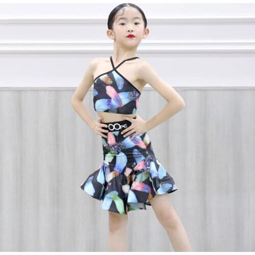 Summer Clothes Latin Practice Wear Girls Skirt Set Salsa Dancing Outfit Stage Costume Designer Clothes Samba Dancewear DL7678