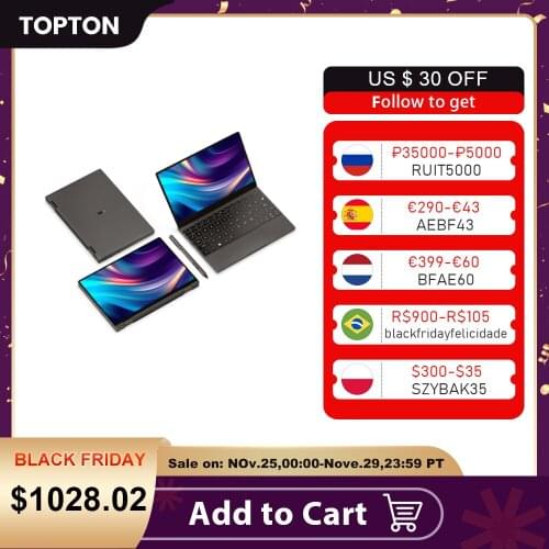 OneMix4 Notebook 10.1 Inch Pocket Laptop Computer Netbook Intel i5-1130G7 8/16G 512/1T SSD USB4.0 IPS Touch Screen Windows 10