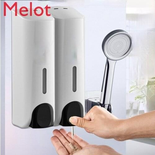 Hotel Soap Dispenser Sanitizer Pump Bottle Hotel Shower Gel Box Three-Head Wall-Mounted Free Punch Wall Household Convenient