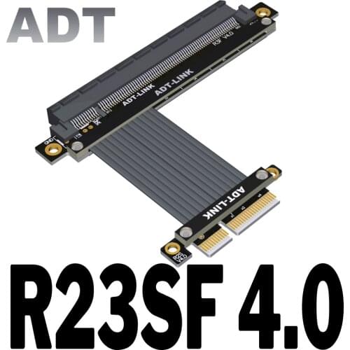 PCI-E 4X 16X Riser Extension Cable GEN4 PCI Express 4.0 PCIe X4 To X16 Extender Adapter Cord 0.05m - 1m 90 Degree