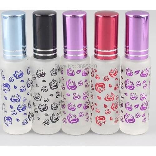 10ml Portable Frosting Glass Perfume Bottle Empty Spray Glass Perfume Box Travel F894
