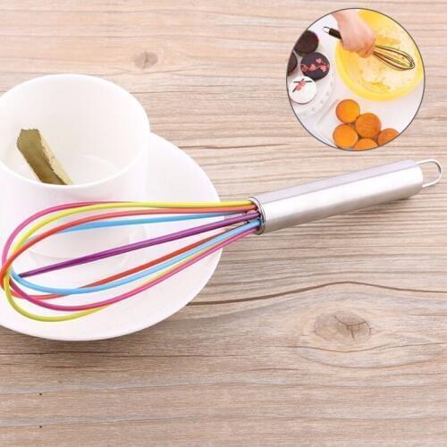 Balloon Wire Kitchen Tool Stainless Steel Egg Mixer Beater Silicone