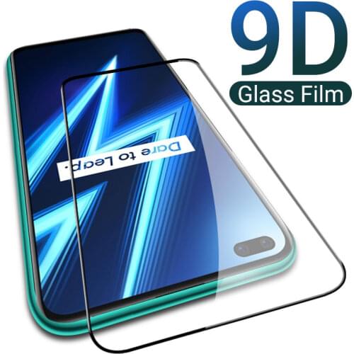 Realme 8 7 6 5 X2 Pro Tempered Glass For OPPO Realme X3 XT X 6i 7i 5i 6s Q2 Realme7 Realme6 Protective 9D Full Screen Protector