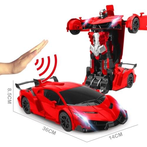 1:12 36cm RC Car Robot Gesture Sensing Deformation Fighting Robots Modles Transformation Remote Control Cars Toys Gifts for Boys