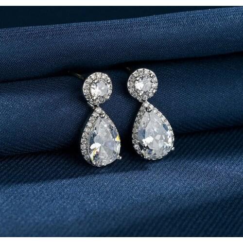 Super Flash Zircon Earrings Crystal Earrings Luxury Atmosphere Exaggerated Long Tassel Dinner Wedding Dress Wedding Bride