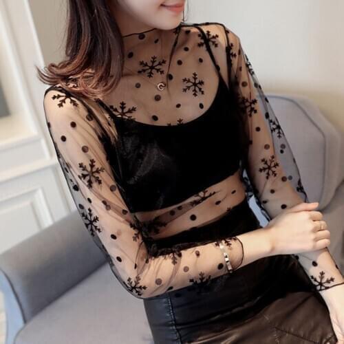 THINKTHENDO Women's Transparent Shirts