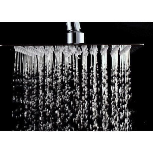 10 Inch Modern Square Bathroom Stainless Steel Ultrathin Rainfall Shower Head Mixer / Tap / Ducha Shower (UP-P23-10)