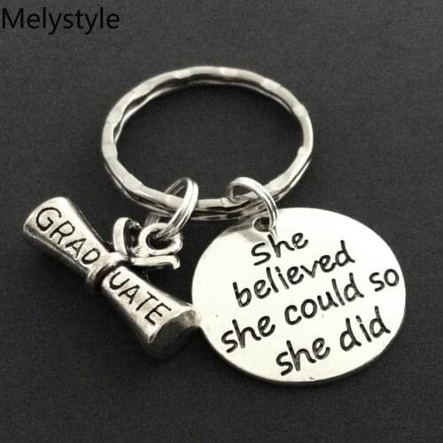 2020 school-graduate diploma-graduation Pendant Diy Handmade Charms Men Car Keychain Women Jewelry For Gift