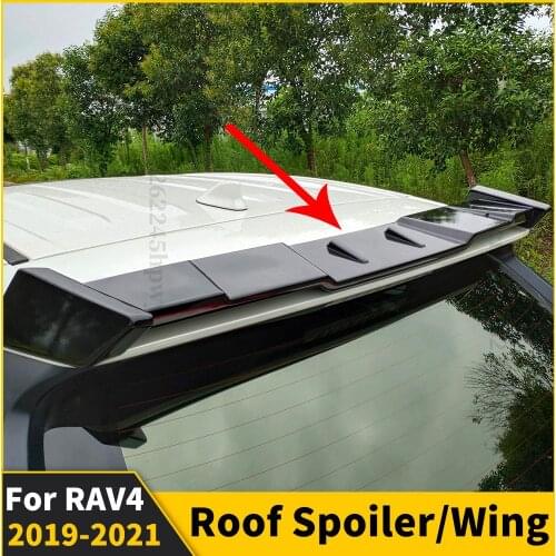 Roof Rear Spoiler Wing High Quality Trunk Spoiler Racing Refit Sport Splitter Diffuser Styling For Toyota RAV4 2019 2020 2021