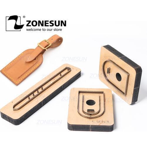 ZONESUN Custom Leather Die Cuts For Handmade Luggage Tag DIY Wedding Favors Cutting Clicker Die Steel Rule Die Leather Tools