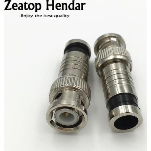 10 Pcs BNC Male Compression Connector Jack for Coaxial RG59 Cable CCTV Camera Accessories