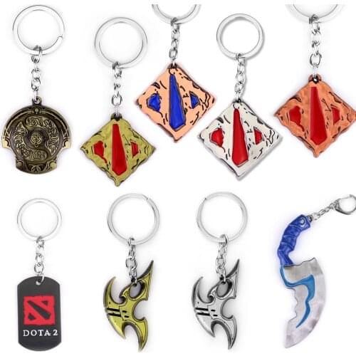13 styles High Quality Dota 2 Keychain pendants Movie series women men keyring key holder gifts