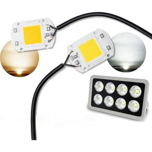 220V LED Floodlight 20W/30W/50W White/Warm Light COB Chip Integrated Smart IC Driver Lamp