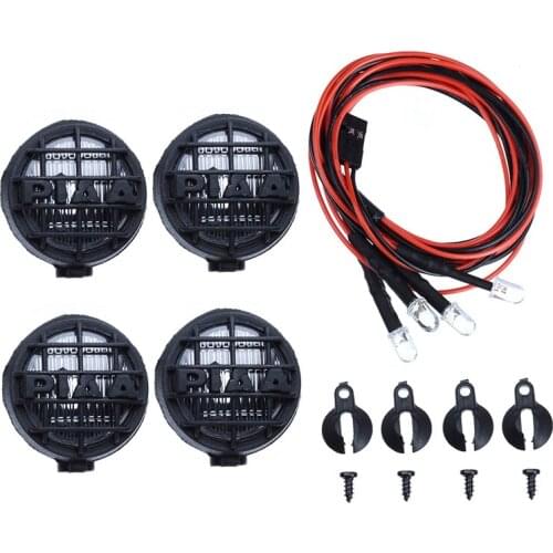 4 Led White Light with Lampshade for 1/10 Traxxas Hsp Rc Crawler Accessory Rc Car Parts