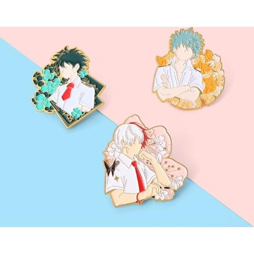 Anime Lovely Cartoon COS badge Toys My Hero Academia Bakugou Katsuki Todoroki Shoto Midoriya Gift For Boys Girls