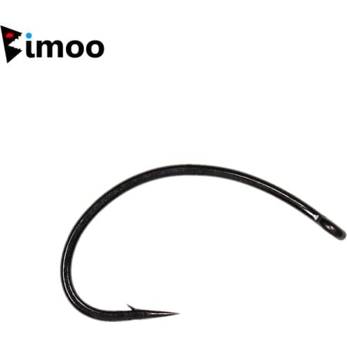 Bimoo 30pcs High Carbon Steel Dry Fly Tying Hooks for Caddis Pupa Emergers Klinkhamer Cripples Fishing Flies Forged Barb Hook