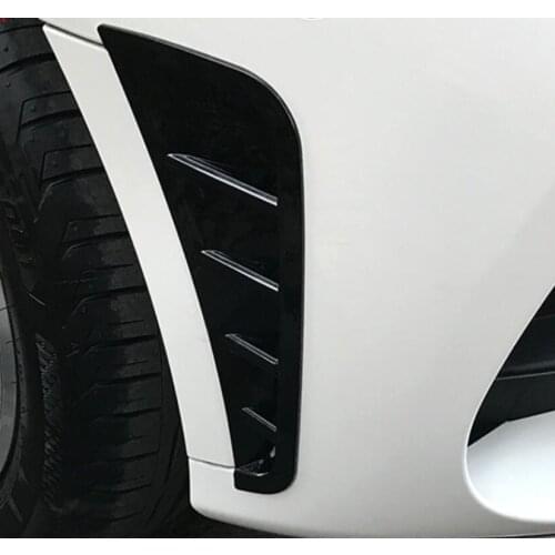For Mercedes-Benz C Class W205 2019 2020 Front Bumper Side Fender Air AC Vent Spoiler Cover Trim Carbon Fiber Look Accessories