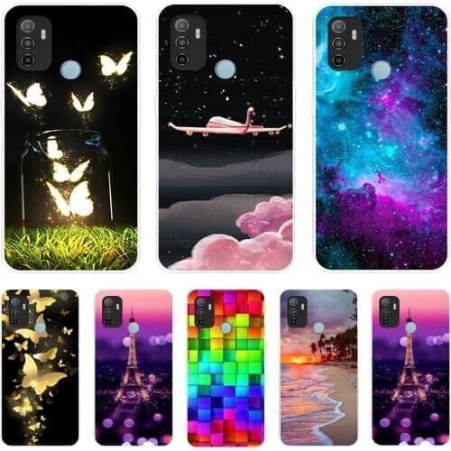 For OPPO A53 2020 Case TPU Silicone Soft Cartoon Clear Case for OPPO A53 CPH2127 Phone Cover for OPPO A53 A 53 Transparent Coque