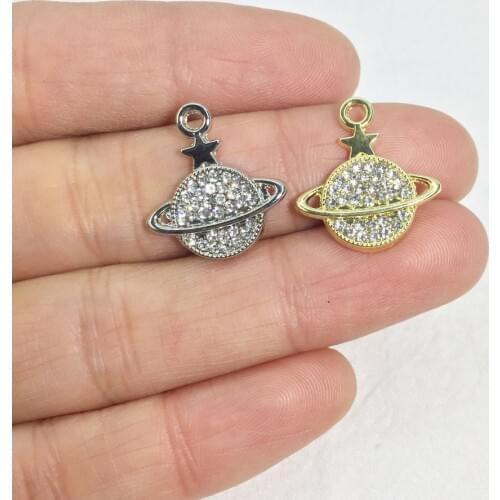 Eruifa 6pcs16*12mm Earth With Rhinestone Coin Zinc Alloy necklace,earring bracelet jewelry DIY handmade 2 colors