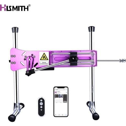 Hismith Premium Sex Machine Support mobile APP control 9" Silicone Dildo KlicLok System Noble Purple Love Machine Gun for Women