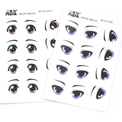 Customized Water Transfer Stickers Clay Eye Water Sticker Design DIY Hand Dolls Doll Soft Pottery Eye Stickers