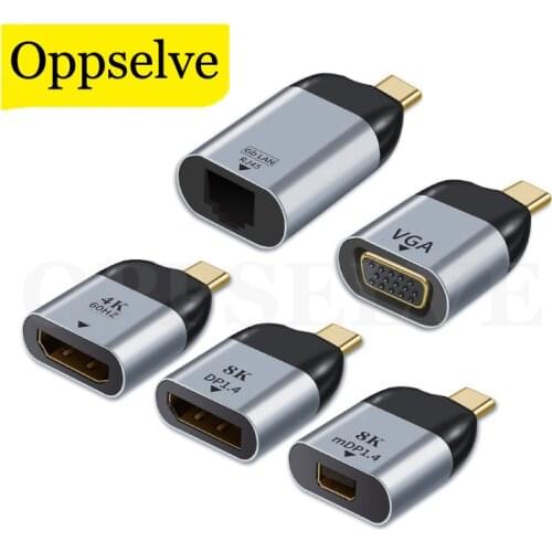 HDMI Cable Type-C to Hdmi Vga DP RJ45 Mini DP HD Video Converter For MacBook Samsung S10 S9 Huawei P40 USB C Male To HDMI Cable