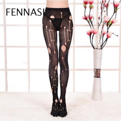 3 Pairs Fishnet Women Tights Polka Dot Tights Women Pantyhose Sticky Woman Sexy Stockings Female Erotic Black Plus Size FENNASI