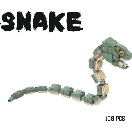 MOC Building Block Maker Movie Anime Classic Figures Snake Creative Assembly Model Kids Toy DIY Build Brick Birthday Gifts