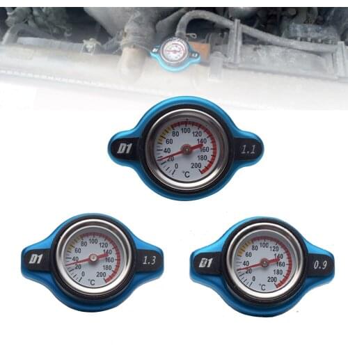 Racing Small Size Thermost Radiator Cap COVER + Water Temp gauge 0.9BAR or 1.1BAR or 1.3 BAR Cover