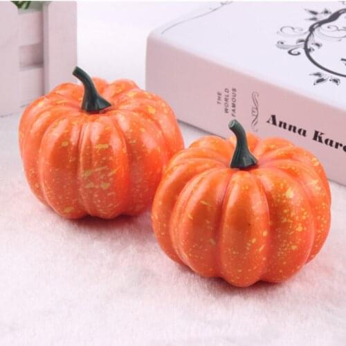 Mini Artificial Fake Foam Pumpkins Halloween Garden Home Office Table Decor