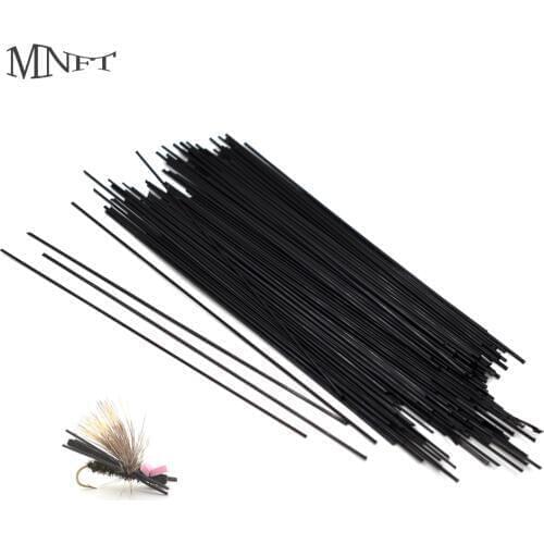 MNFT 200Pcs 10cm Fly Tying Insect Leg Material Realistic Ant Stonefly Bee Hornet Nymph Tying Legs Black / 0.6mm White/0.8mm