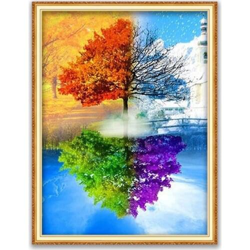 Nature DIY Embroidery 11CT Cross Stitch Kits Needlework Craft Set Cotton Thread Printed Canvas Home Decoration Hot Sell For Room