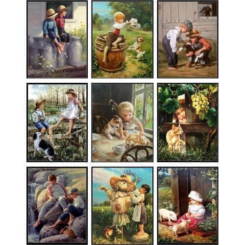 Embroidery Counted Cross Stitch Kits Needlework - Crafts 14 ct DMC Color DIY Arts Handmade Decor - Fun for Kids