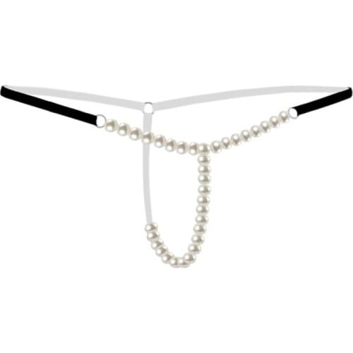The New Sexy Lingerie For Women porno Sex Wear Pearls Massage Ladies Panties Beading G-String Bikini Micro Thong Underwear