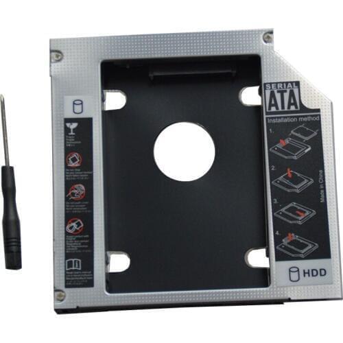 WZSM New Wholesale 2nd SATA HDD SSD Hard Drive Caddy 9.5 mm Adapter for Dell Inspiron 15 3521 3537 3541 3542 5558 5559
