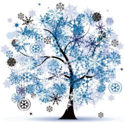 Snow Tree PVC Patch deal with it Clothes Heat Transfer Printing T shirt Women iron on patches for clothing girl flower Stickers