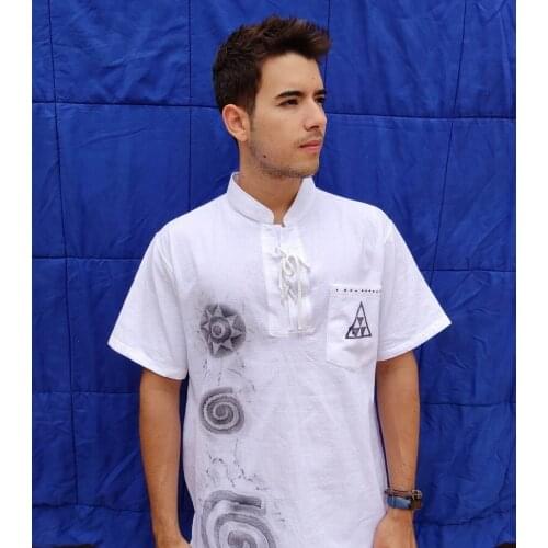 Canary painted shirt. Hand painted