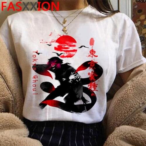Tokyo Ghoul Kaneki Ken summer top women vintage print white t shirt tumblr t shirt t-shirt tumblr harajuku