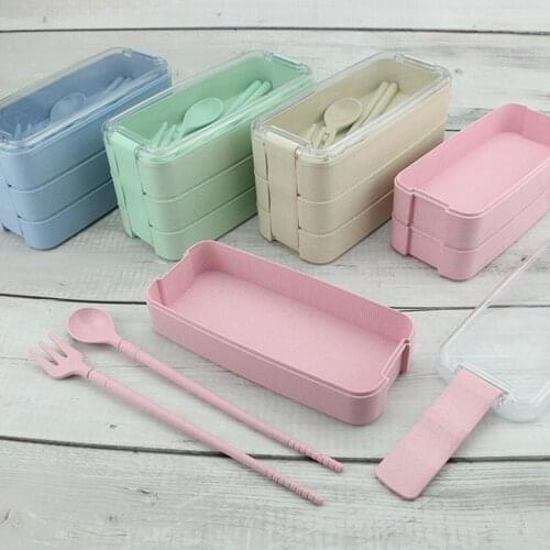 Three Layers Lunch Storage Box Rice Sushi Catering Bento Box Container